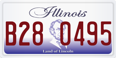 IL license plate B280495