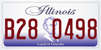IL license plate B280498