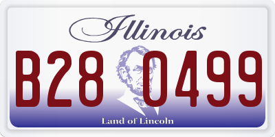 IL license plate B280499