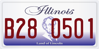 IL license plate B280501