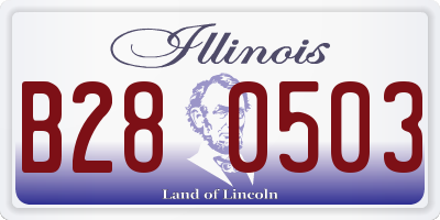 IL license plate B280503