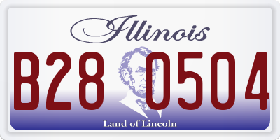 IL license plate B280504