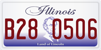IL license plate B280506