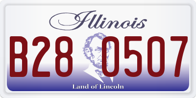 IL license plate B280507