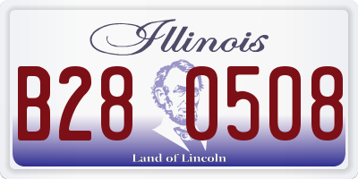 IL license plate B280508