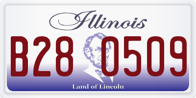 IL license plate B280509