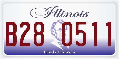 IL license plate B280511