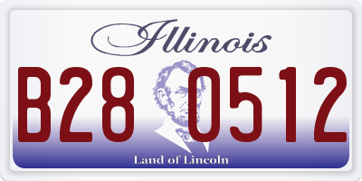 IL license plate B280512