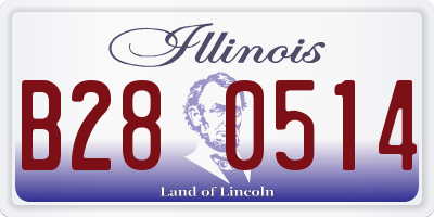 IL license plate B280514