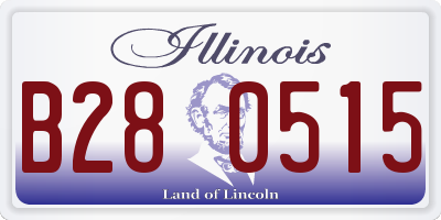 IL license plate B280515