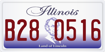 IL license plate B280516