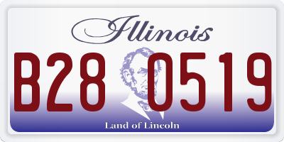 IL license plate B280519