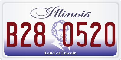 IL license plate B280520