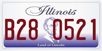IL license plate B280521