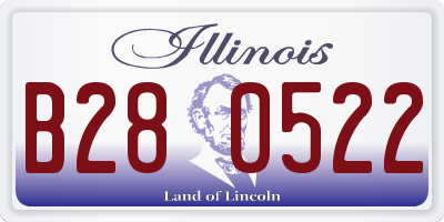IL license plate B280522