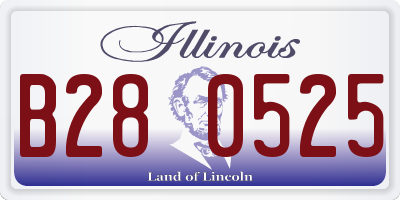 IL license plate B280525