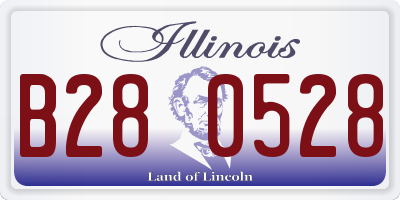 IL license plate B280528