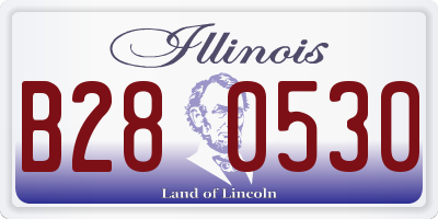 IL license plate B280530
