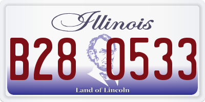 IL license plate B280533