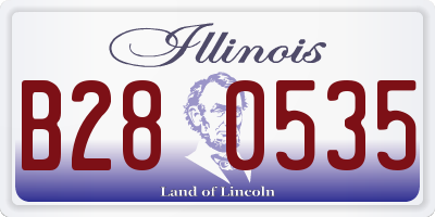 IL license plate B280535