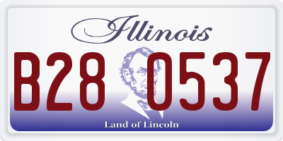 IL license plate B280537
