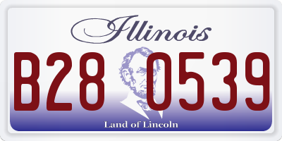 IL license plate B280539