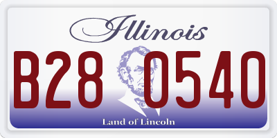 IL license plate B280540