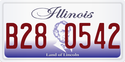 IL license plate B280542
