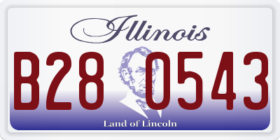 IL license plate B280543