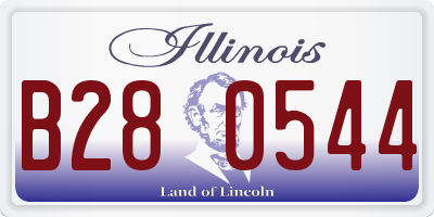 IL license plate B280544