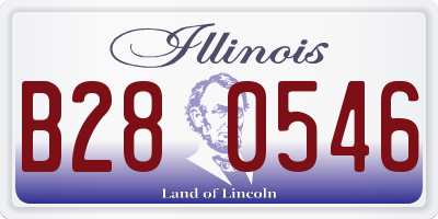 IL license plate B280546