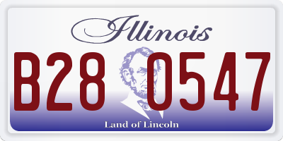 IL license plate B280547