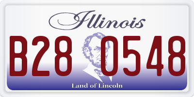 IL license plate B280548