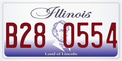 IL license plate B280554