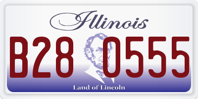 IL license plate B280555
