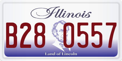 IL license plate B280557