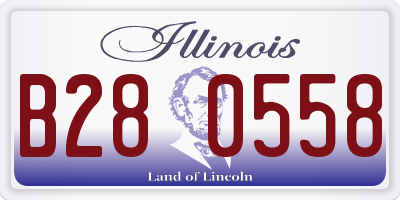 IL license plate B280558
