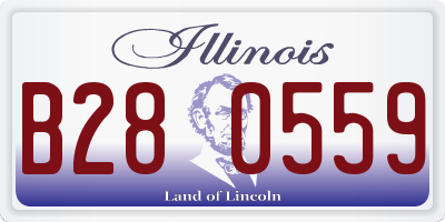 IL license plate B280559