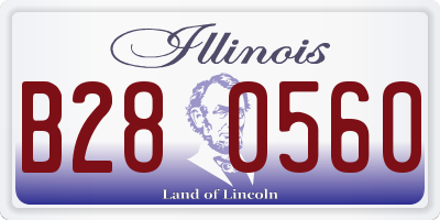 IL license plate B280560