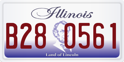 IL license plate B280561