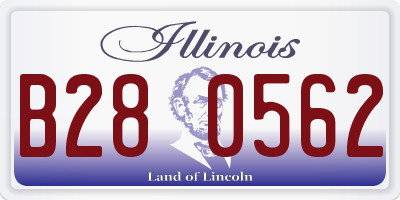 IL license plate B280562
