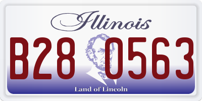 IL license plate B280563