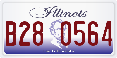 IL license plate B280564