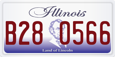 IL license plate B280566
