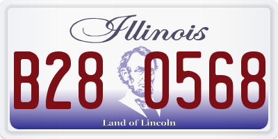 IL license plate B280568