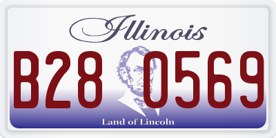 IL license plate B280569