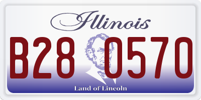 IL license plate B280570
