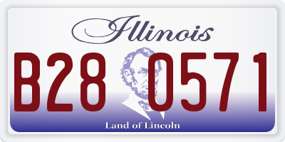 IL license plate B280571