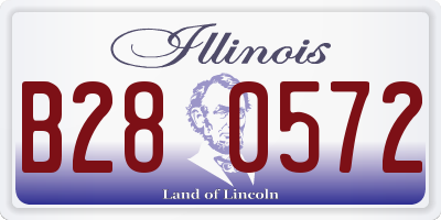 IL license plate B280572