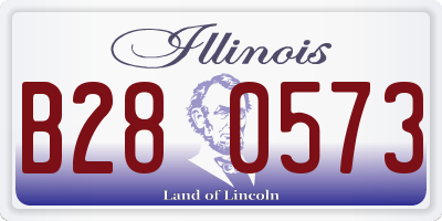 IL license plate B280573